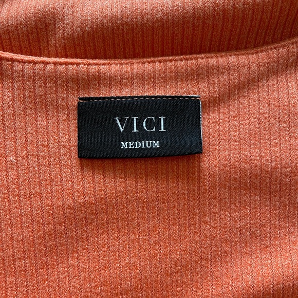 Vici - Bodycon Dress - M - Coral/Orange - Picture 3 of 6